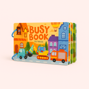 Sjov og lærerig aktivitetsbog for børn i klare farver med transporttema